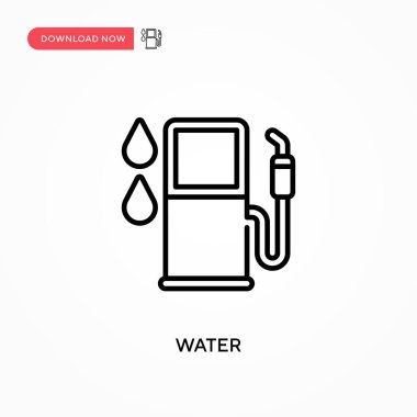 Su basit vektör simgesi. Web sitesi veya mobil uygulama için modern, basit düz vektör çizimi