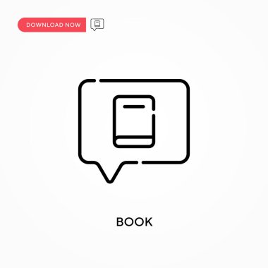 Kitap Basit vektör simgesi. Web sitesi veya mobil uygulama için modern, basit düz vektör çizimi