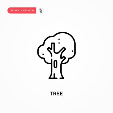 Ağaç basit vektör simgesi. Web sitesi veya mobil uygulama için modern, basit düz vektör çizimi