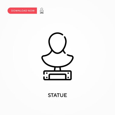 Basit vektör simgesi heykeli. Web sitesi veya mobil uygulama için modern, basit düz vektör çizimi