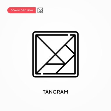 Tangram Basit vektör simgesi. Web sitesi veya mobil uygulama için modern, basit düz vektör çizimi