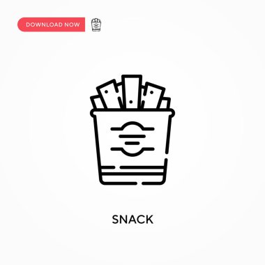 Atıştırmalık basit vektör simgesi. Web sitesi veya mobil uygulama için modern, basit düz vektör çizimi