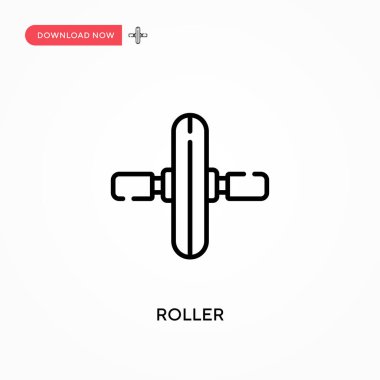 Roller Simple vektör simgesi. Web sitesi veya mobil uygulama için modern, basit düz vektör çizimi