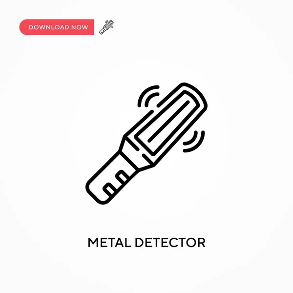 Detector Metales Icono Vector Simple Moderno Simple Ilustración Vector Plano — Vector de stock