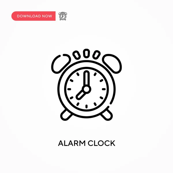 Reloj Despertador Icono Vector Simple Moderno Simple Ilustración Vector Plano — Archivo Imágenes Vectoriales