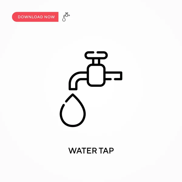 Water Tap Simple Vector Icon Modern Simple Flat Vector Illustration — Stock Vector