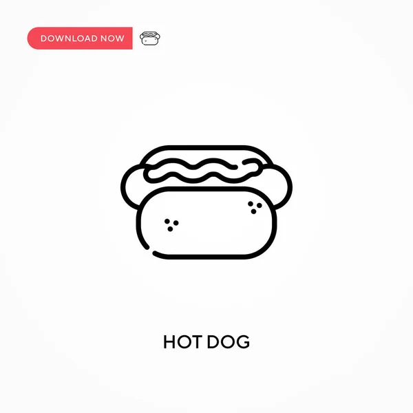 Hot Dog Einfaches Vektorsymbol Moderne Einfache Flache Vektordarstellung Für Website — Stockvektor