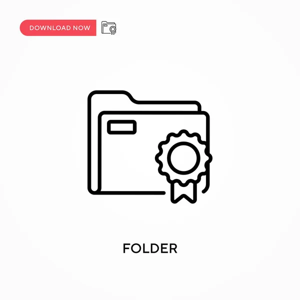 Folder Eenvoudige Vector Icoon Moderne Eenvoudige Platte Vectorillustratie Voor Website — Stockvector