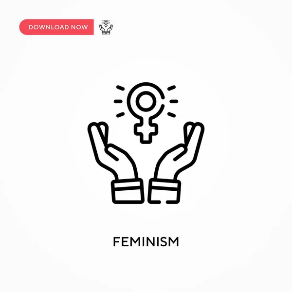 Femminismo Semplice Icona Vettoriale Moderna Semplice Illustrazione Vettoriale Piatta Sito — Vettoriale Stock