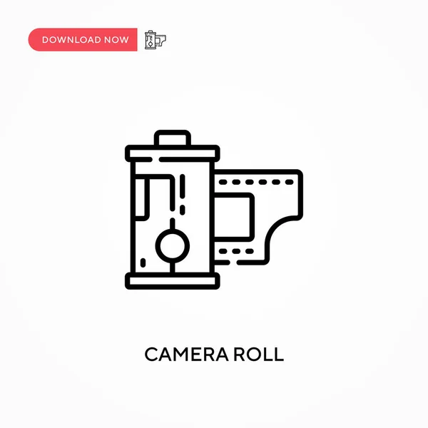 Camera Roll Eenvoudige Vector Icoon Moderne Eenvoudige Platte Vectorillustratie Voor — Stockvector