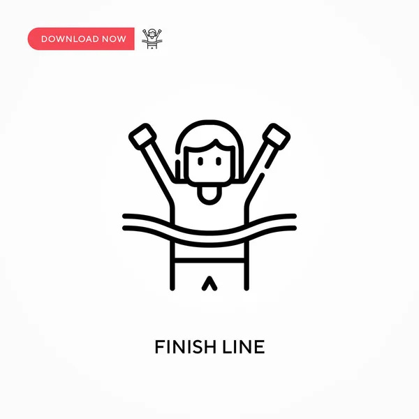 Ziellinie Einfaches Vektorsymbol Moderne Einfache Flache Vektordarstellung Für Website Oder — Stockvektor