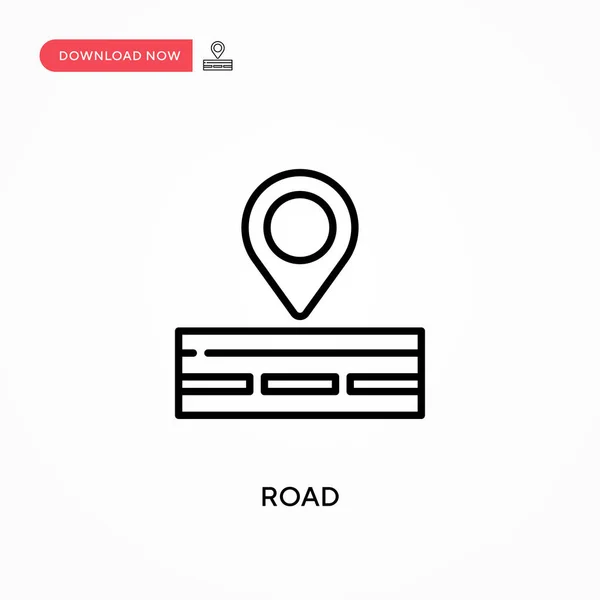 Straße Einfaches Vektor Symbol Moderne Einfache Flache Vektordarstellung Für Website — Stockvektor