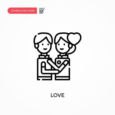 Love Simple vektör simgesi. Web sitesi veya mobil uygulama için modern, basit düz vektör çizimi