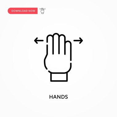 Eller basit vektör simgesi. Web sitesi veya mobil uygulama için modern, basit düz vektör çizimi