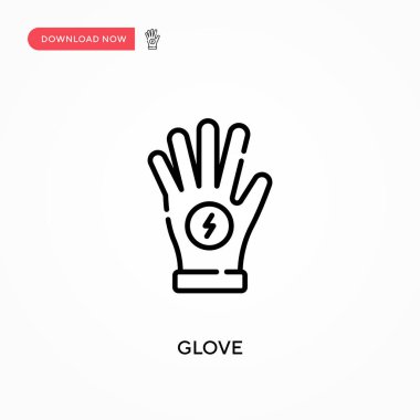 Basit Eldiven vektör simgesi. Web sitesi veya mobil uygulama için modern, basit düz vektör çizimi