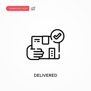 Basit vektör simgesi teslim edildi. Web sitesi veya mobil uygulama için modern, basit düz vektör çizimi