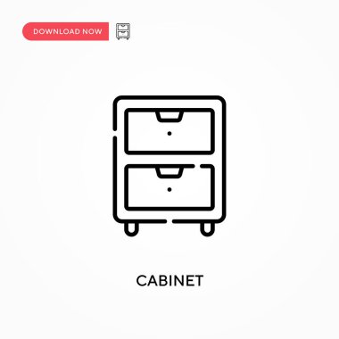 Kabine Basit vektör simgesi. Web sitesi veya mobil uygulama için modern, basit düz vektör çizimi