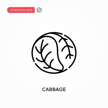 Lahana Basit vektör simgesi. Web sitesi veya mobil uygulama için modern, basit düz vektör çizimi