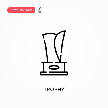 Kupa basit vektör simgesi. Web sitesi veya mobil uygulama için modern, basit düz vektör çizimi