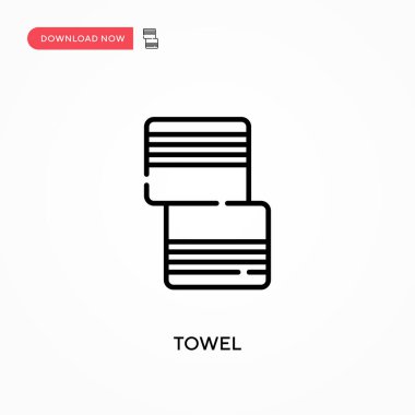 Havlu Basit vektör simgesi. Web sitesi veya mobil uygulama için modern, basit düz vektör çizimi