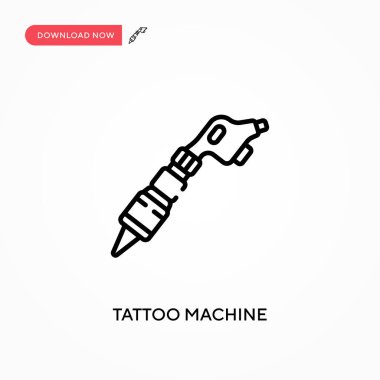 Dövme makinesi Basit vektör simgesi. Web sitesi veya mobil uygulama için modern, basit düz vektör çizimi