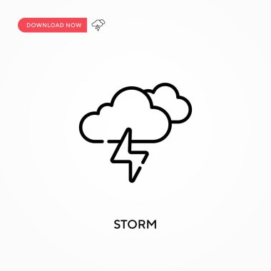 Storm Simple vektör simgesi. Web sitesi veya mobil uygulama için modern, basit düz vektör çizimi