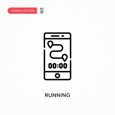 Basit vektör simgesi çalıştırılıyor. Web sitesi veya mobil uygulama için modern, basit düz vektör çizimi