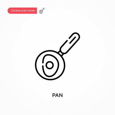Pan Basit vektör simgesi. Web sitesi veya mobil uygulama için modern, basit düz vektör çizimi