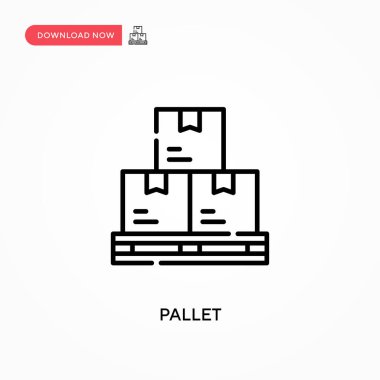 Palet Basit vektör simgesi. Web sitesi veya mobil uygulama için modern, basit düz vektör çizimi