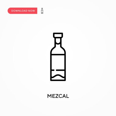 Mezcal Basit vektör simgesi. Web sitesi veya mobil uygulama için modern, basit düz vektör çizimi