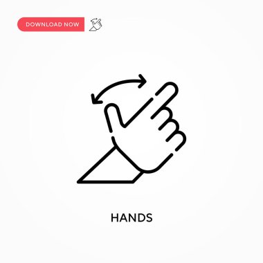 Eller basit vektör simgesi. Web sitesi veya mobil uygulama için modern, basit düz vektör çizimi