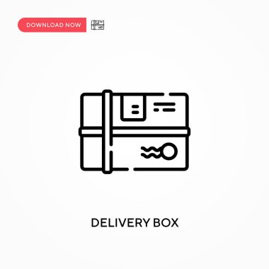 Teslimat kutusu Basit vektör simgesi. Web sitesi veya mobil uygulama için modern, basit düz vektör çizimi