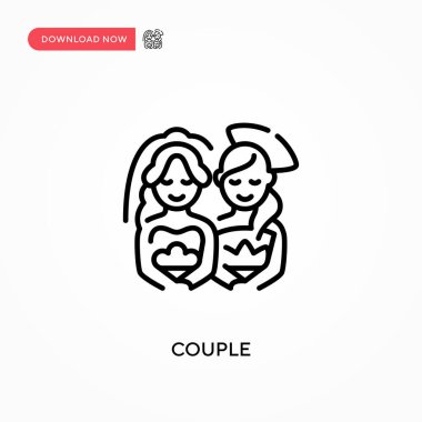 Çift basit vektör simgesi. Web sitesi veya mobil uygulama için modern, basit düz vektör çizimi