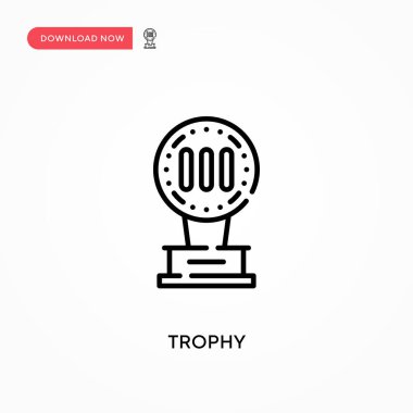 Kupa basit vektör simgesi. Web sitesi veya mobil uygulama için modern, basit düz vektör çizimi