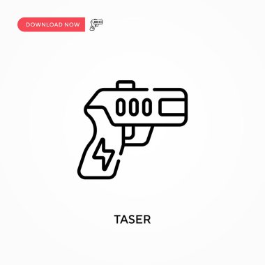 Şok tabancası basit vektör simgesi. Web sitesi veya mobil uygulama için modern, basit düz vektör çizimi