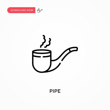 Basit Boru vektör simgesi. Web sitesi veya mobil uygulama için modern, basit düz vektör çizimi