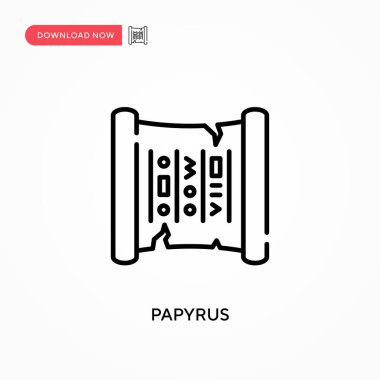 Papyrus Basit vektör simgesi. Web sitesi veya mobil uygulama için modern, basit düz vektör çizimi