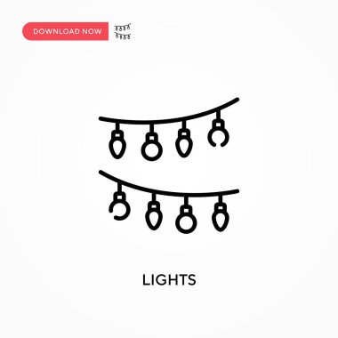 Işıklar basit vektör simgesi. Web sitesi veya mobil uygulama için modern, basit düz vektör çizimi