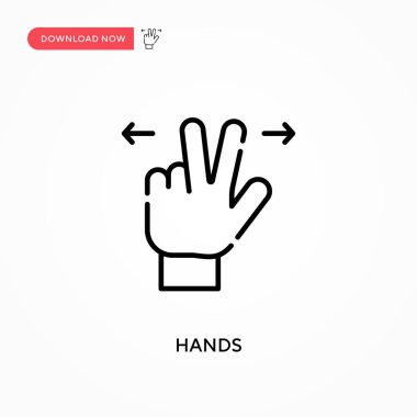 Eller basit vektör simgesi. Web sitesi veya mobil uygulama için modern, basit düz vektör çizimi