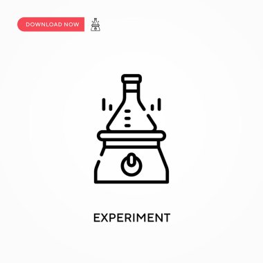 Basit vektör simgesi deneyi. Web sitesi veya mobil uygulama için modern, basit düz vektör çizimi