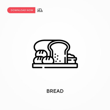 Ekmek Basit vektör simgesi. Web sitesi veya mobil uygulama için modern, basit düz vektör çizimi