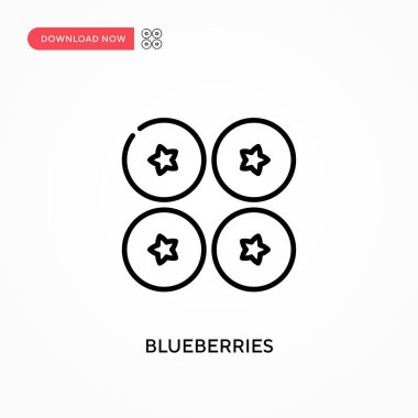 Yabanmersini basit vektör simgesi. Web sitesi veya mobil uygulama için modern, basit düz vektör çizimi