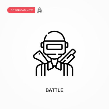 Battle Simple vektör simgesi. Web sitesi veya mobil uygulama için modern, basit düz vektör çizimi