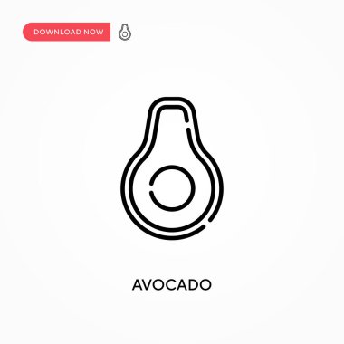 Avokado Basit vektör simgesi. Web sitesi veya mobil uygulama için modern, basit düz vektör çizimi