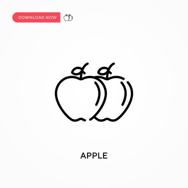 Apple Basit vektör simgesi. Web sitesi veya mobil uygulama için modern, basit düz vektör çizimi