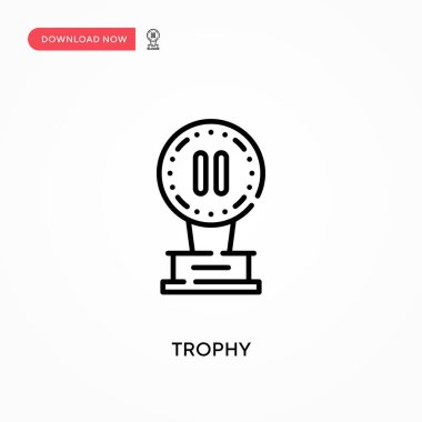 Kupa basit vektör simgesi. Web sitesi veya mobil uygulama için modern, basit düz vektör çizimi