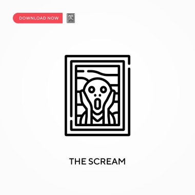 Çığlık basit vektör ikonu. Web sitesi veya mobil uygulama için modern, basit düz vektör çizimi