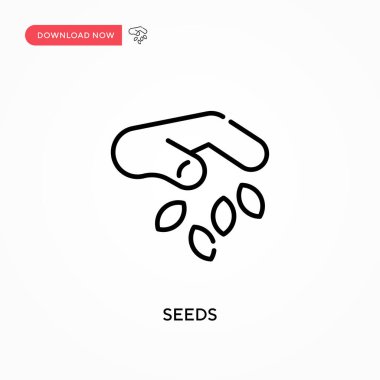 Tohumlar basit vektör simgesi. Web sitesi veya mobil uygulama için modern, basit düz vektör çizimi