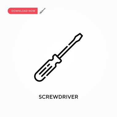 Tornavida basit vektör simgesi. Web sitesi veya mobil uygulama için modern, basit düz vektör çizimi