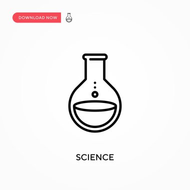 Basit Bilim vektör simgesi. Web sitesi veya mobil uygulama için modern, basit düz vektör çizimi